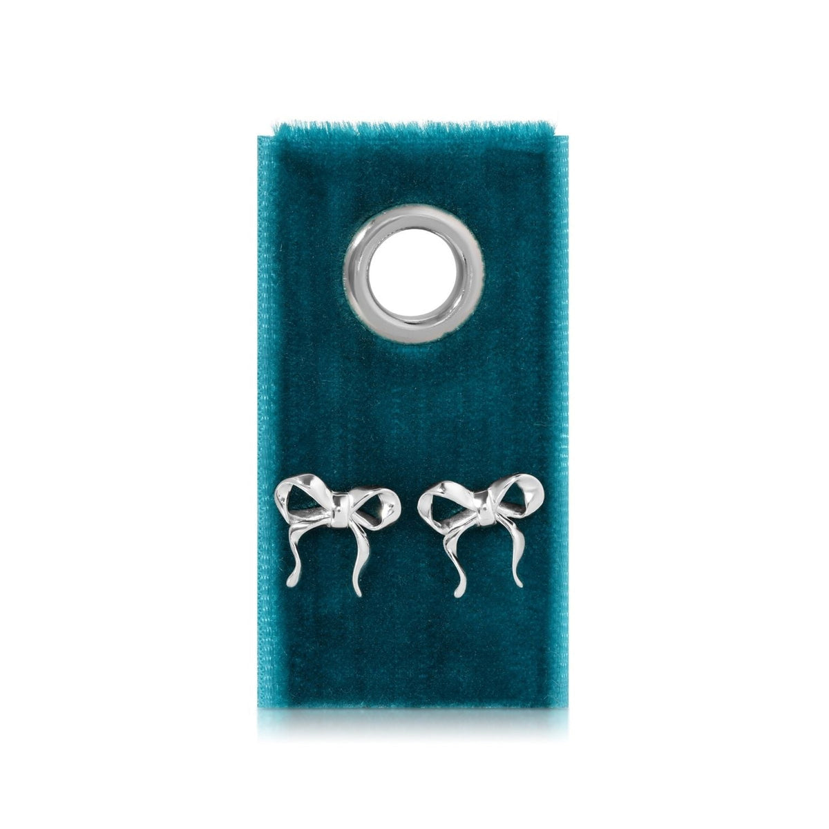 Splendid Iris - Organically Tied Bows on Velvet, Silver