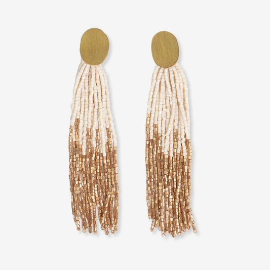 Mae Tassel Earrings | Ivory