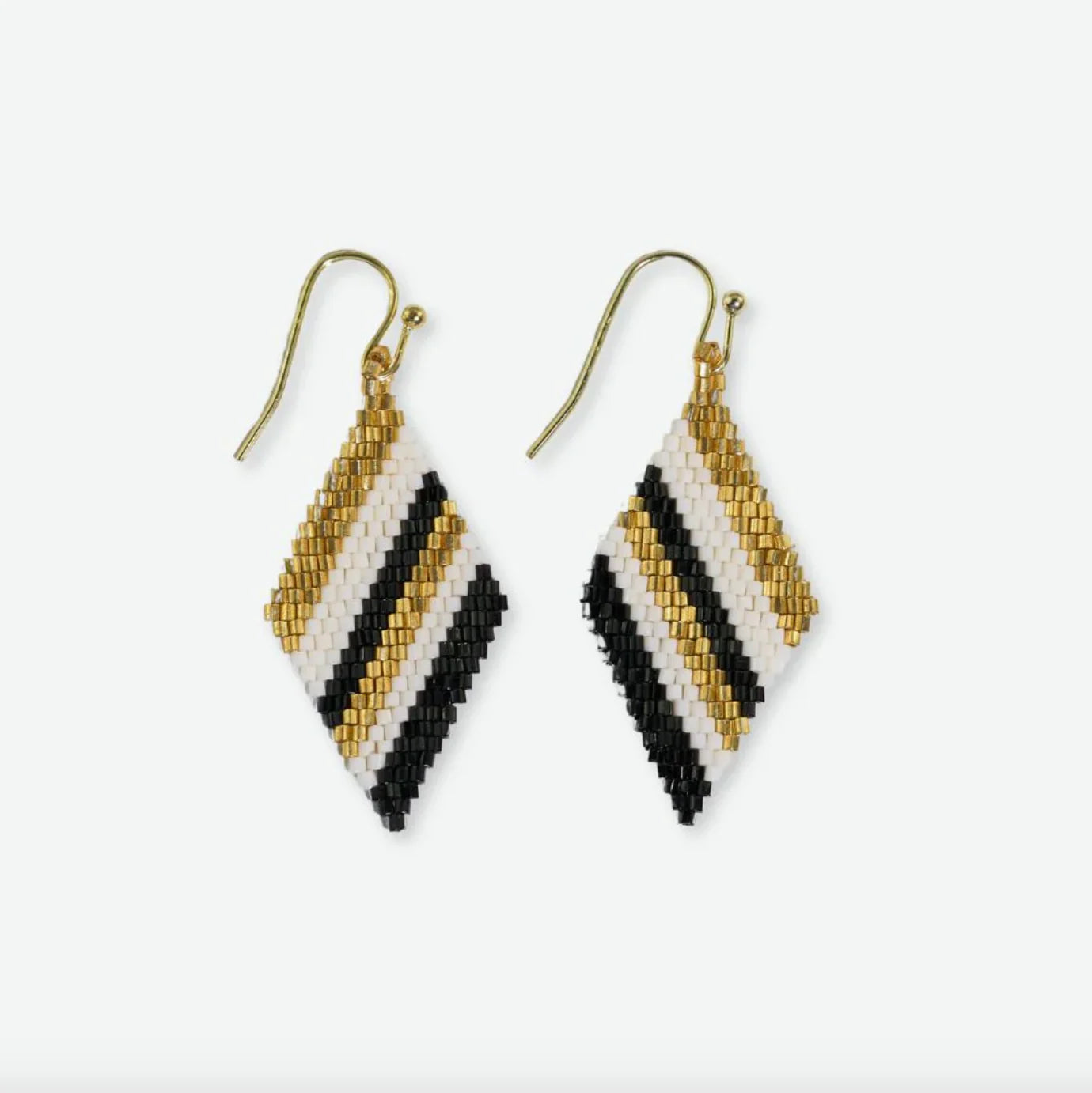 Zelda Angled Stripe Diamond Earrings