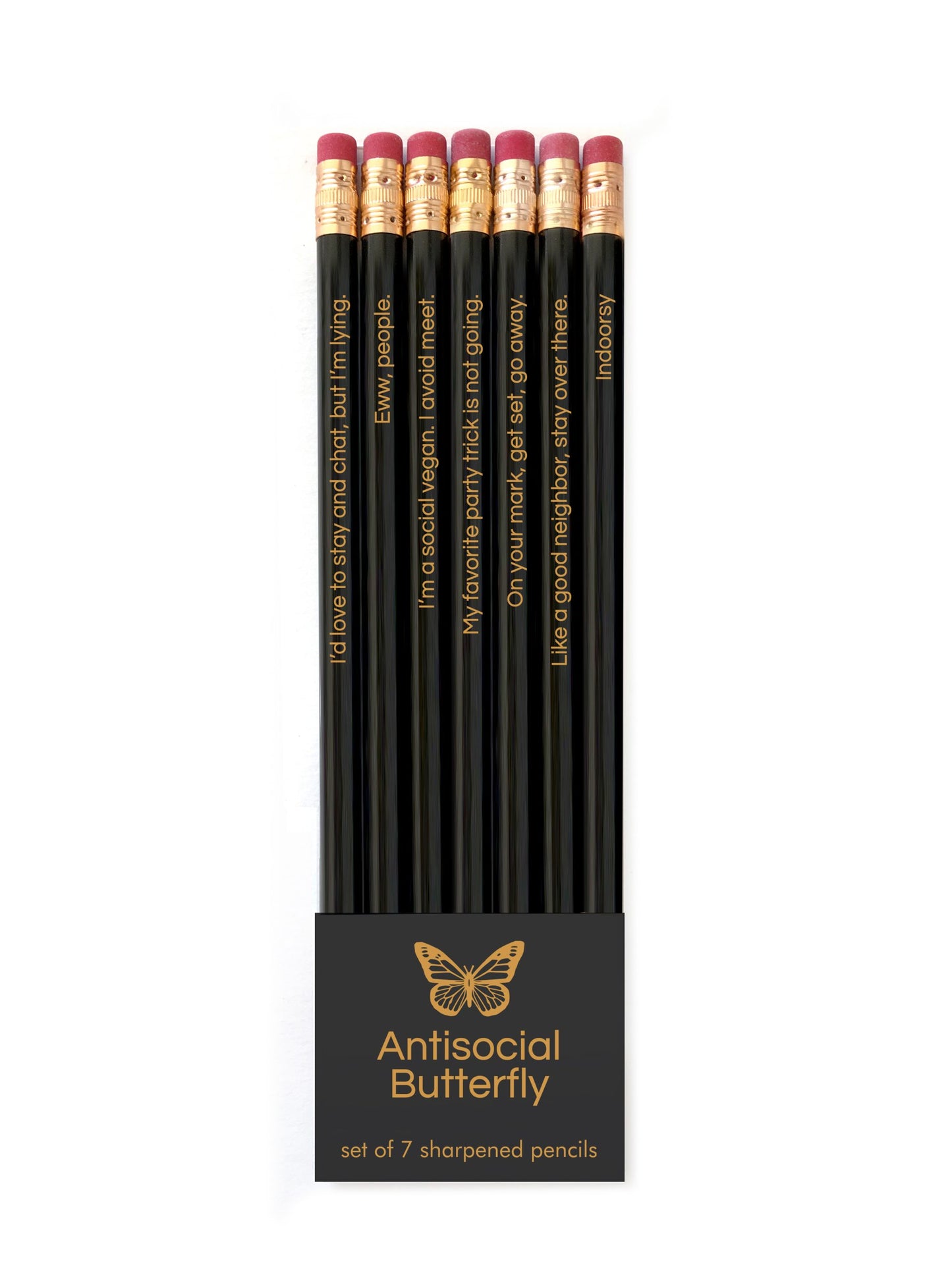 Antisocial Butterfly Pencils