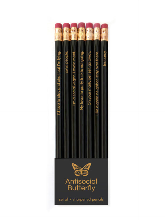 Antisocial Butterfly Pencils
