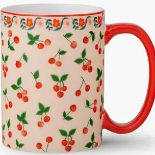 Cherries Porcelain Mug