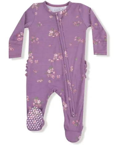 Ruffle back 2 Way Zipper Ruffle Back Footie