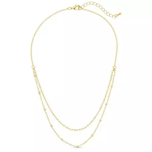 Double Layer Delicate Paperclip Necklace