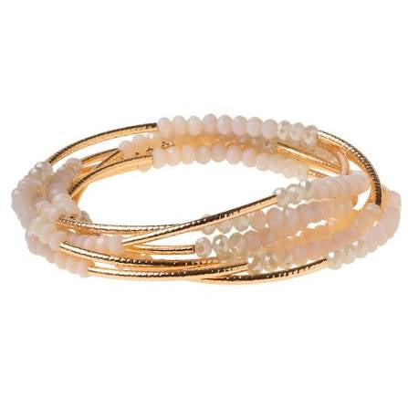 Scout Wrap Bracelet/Necklace - Ivory Combo/Gold