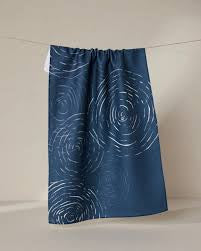 Soft Steps Midnight Tea Towel