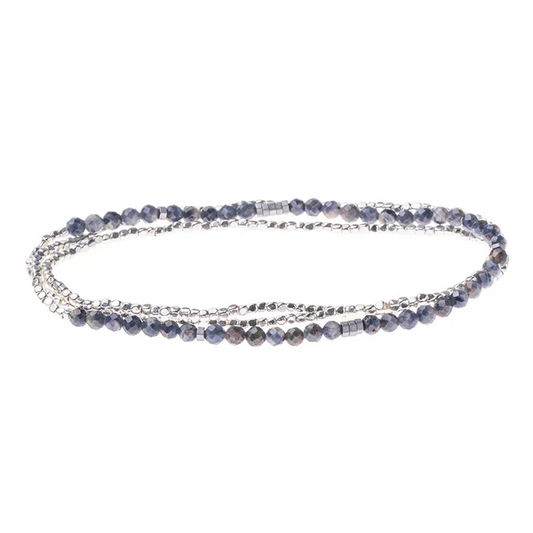 Scout Curated Wears - Delicate Stone Bracelet/Necklace - Iolite Sunstone