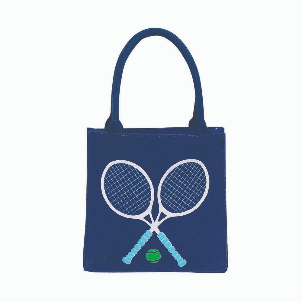 Rockflowerpaper - Tennis Navy Solo Reusable Itsy Bitsy Gift Bag