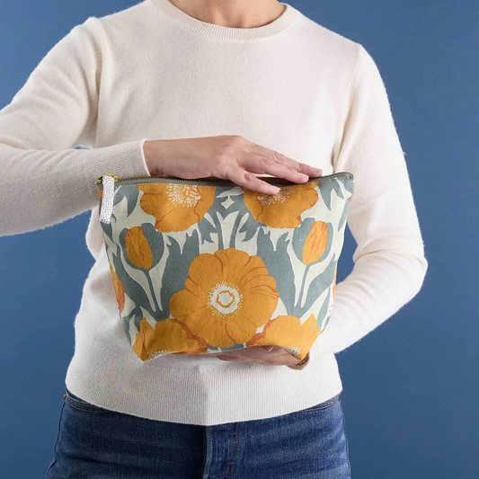 Rockflowerpaper - Icelandic Poppies Large Canvas Pouch
