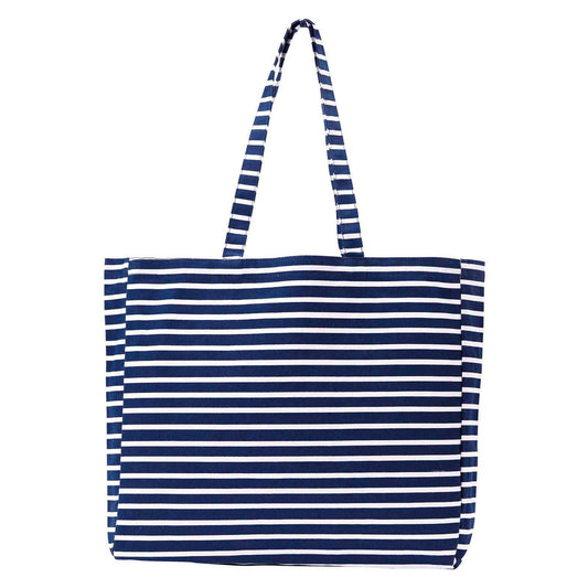 Rockflowerpaper - Breton Stripe Little Shopper Canvas Tote
