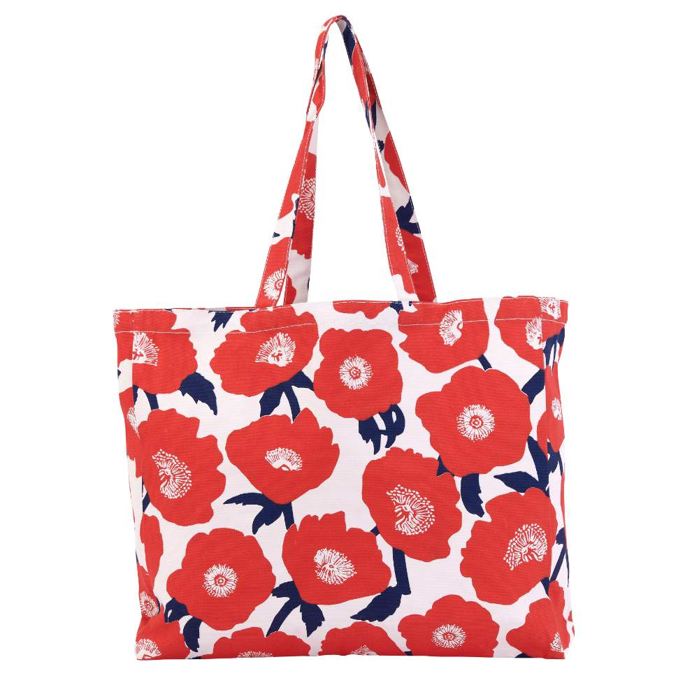 Rockflowerpaper - Poppies Little Shopper Canvas Tote