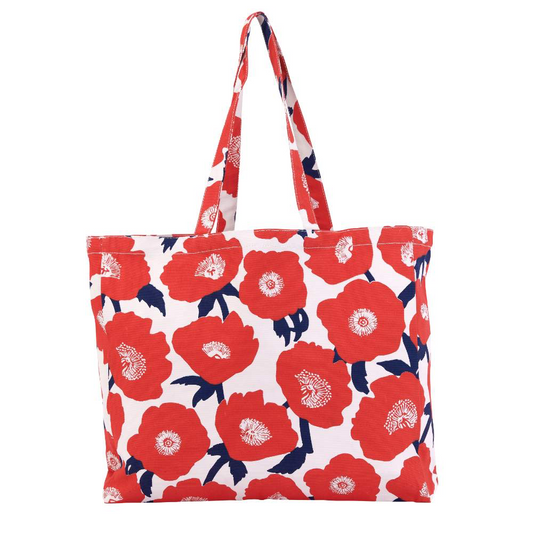 Rockflowerpaper - Poppies Little Shopper Canvas Tote