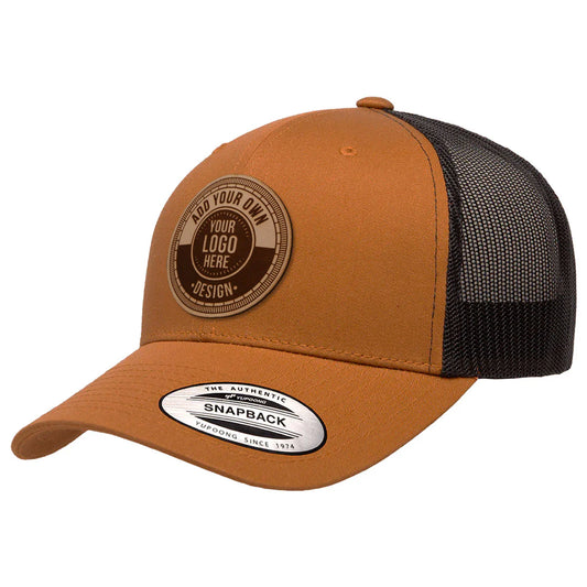 Trucker Hat with Custom Leather Patch