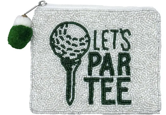 Lets Par Tee Beaded Coin Pouch