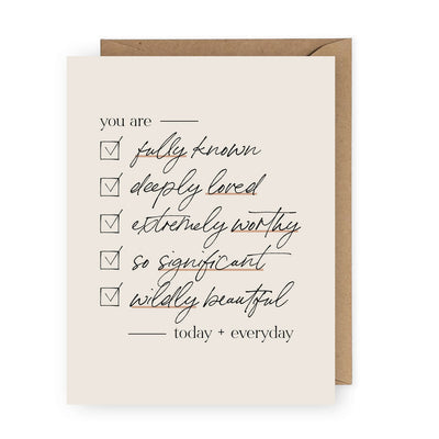 You are Fully Known | Card