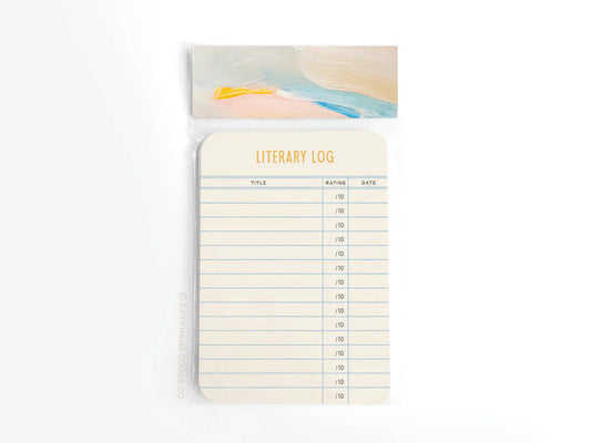 Literacy Log Book Review Card Set