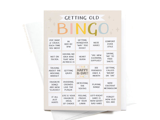 Getting Old Bingo Greeting Card