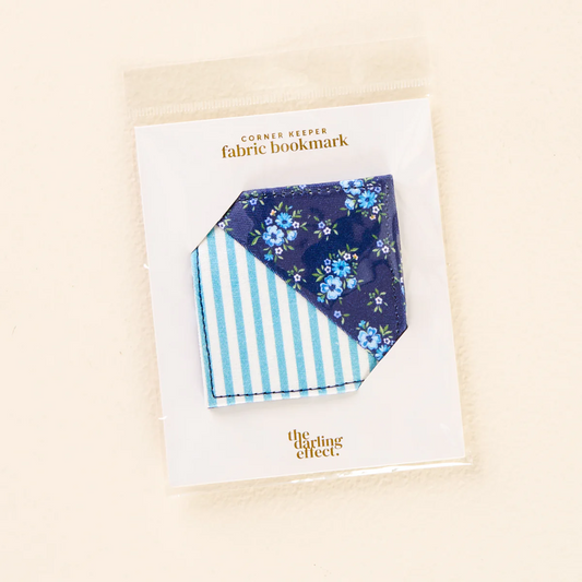 Corner Keeper Fabric Bookmark - Navy