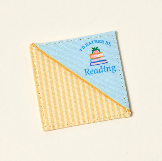 Corner Keeper Fabric Bookmark - I’d Rather be Reading