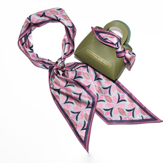 Winton and Waits - Blossom Ikat Accessory Scarf