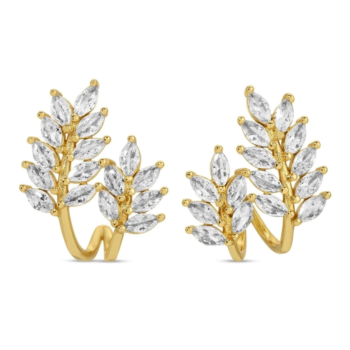 CZ Leaf | Earrings