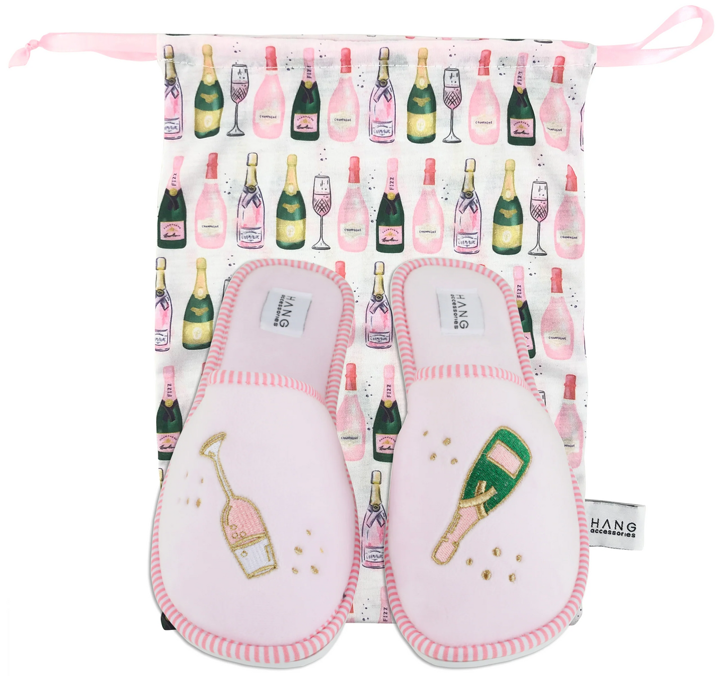 Hang Accessories - Champagne Slippers in a Bag