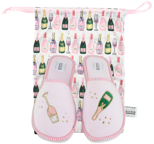 Hang Accessories - Champagne Slippers in a Bag
