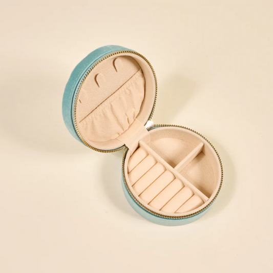 The Darling Effect Round Velvelt Jewlery Case-Seashell