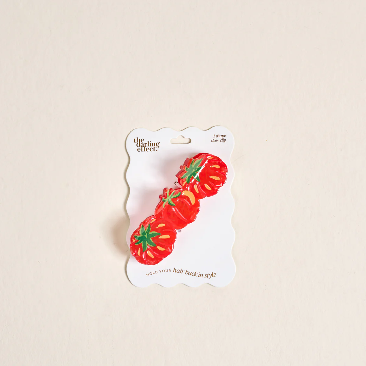 Darling Effect - Shape Up Claw Clip - Tomatoes