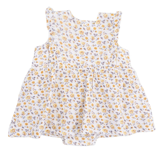 Yellow Country Roses - Ruffle Bubble Dress