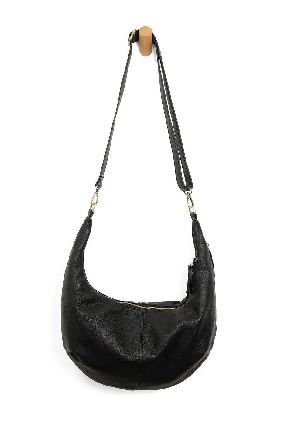 Black Rhea Slouchy Crescent Shoulder Cross