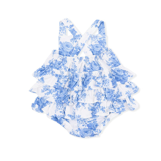 Dream Cottage Floral - Ruffle Cross Strap Sunsuit