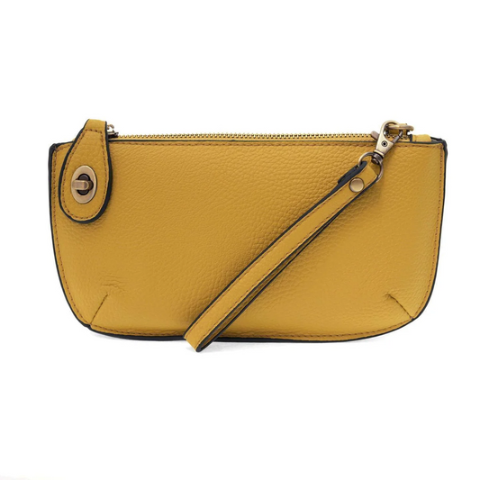 Mustard Mini Crossbody Wristlet Clutch