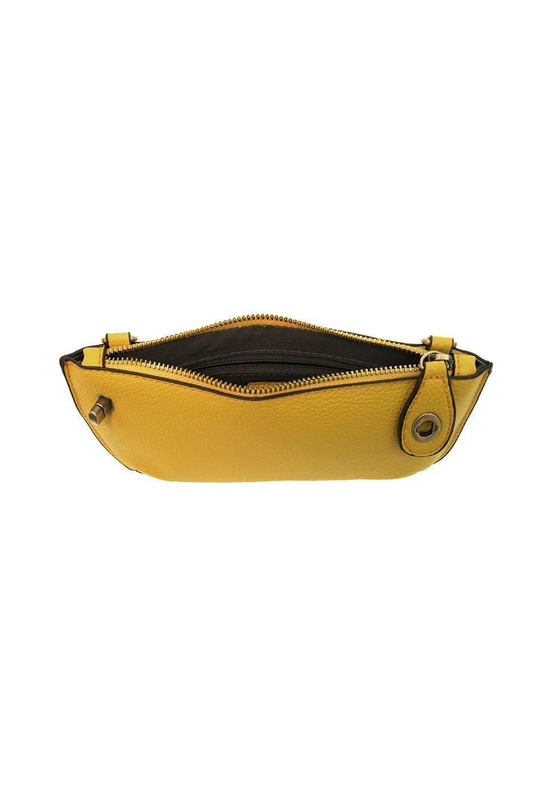 Mustard Mini Crossbody Wristlet Clutch