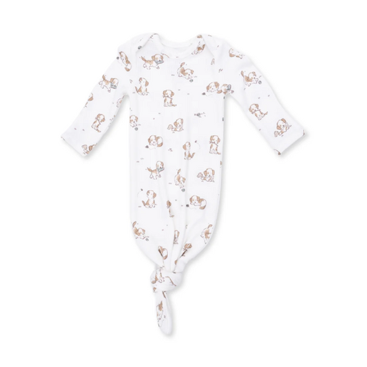 Knotted Gown and Beanie-Explorer Puppy