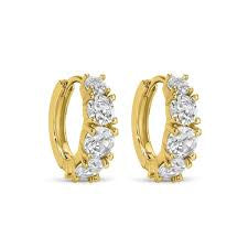 Large Graduating CZ Huggies | Gold