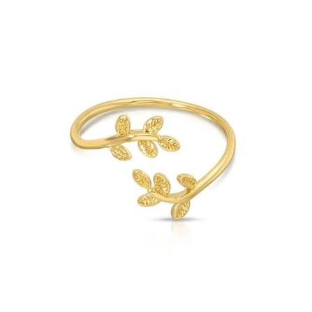 Leaves Adjustable Ring | Gold