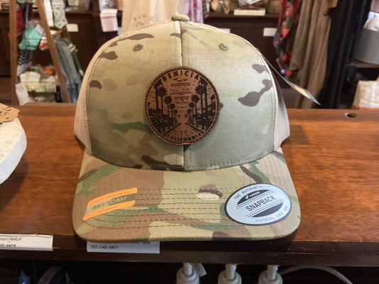 Trucker Hat with Custom Leather Patch