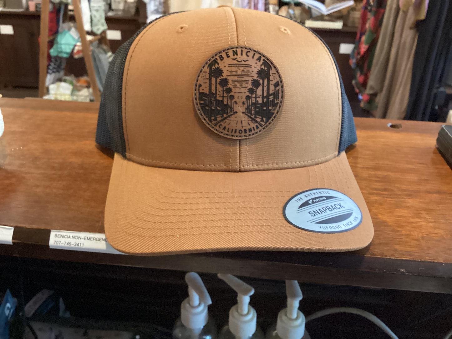 Trucker Hat with Custom Leather Patch