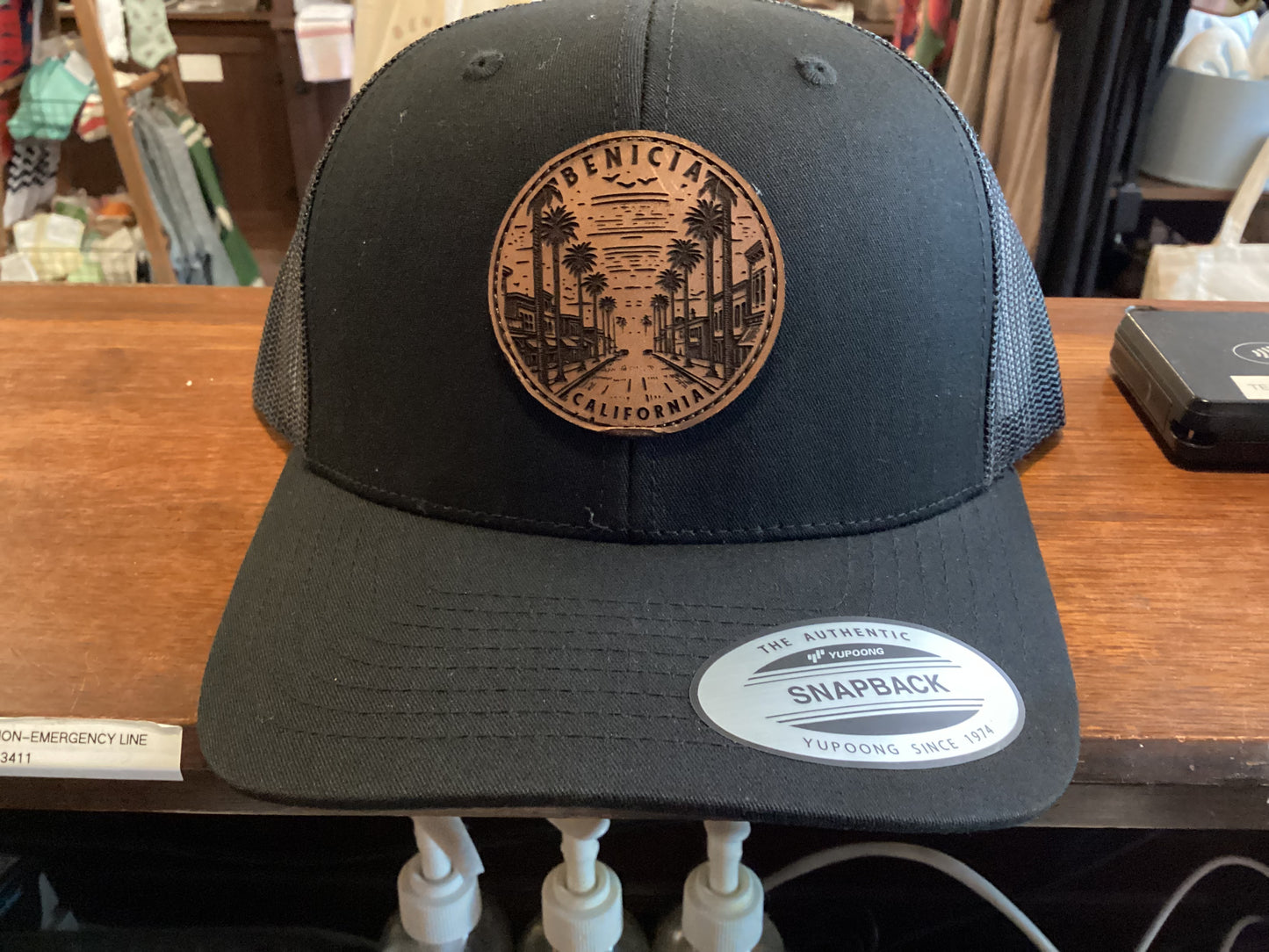 Trucker Hat with Custom Leather Patch