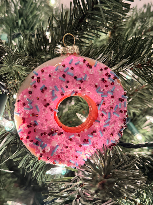 Glass Donut Ornament