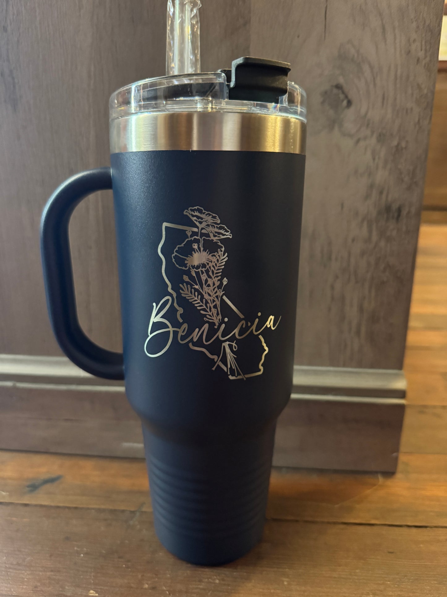 Benicia | 40oz Large Handled Mug | Benicia State Poppy