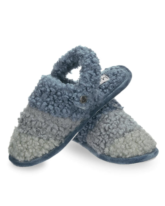 Luxe Fuzzy Slippers | Sea Blue