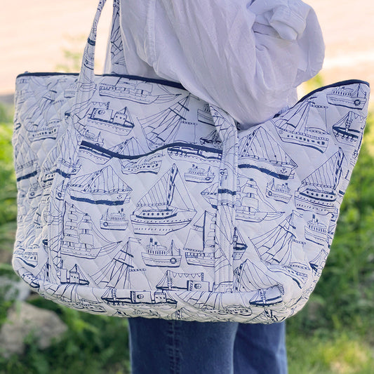 Ahoy Quilted Tote