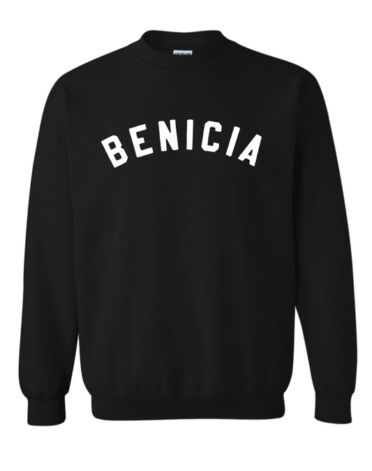 Benicia Black Crewneck Sweatshirt