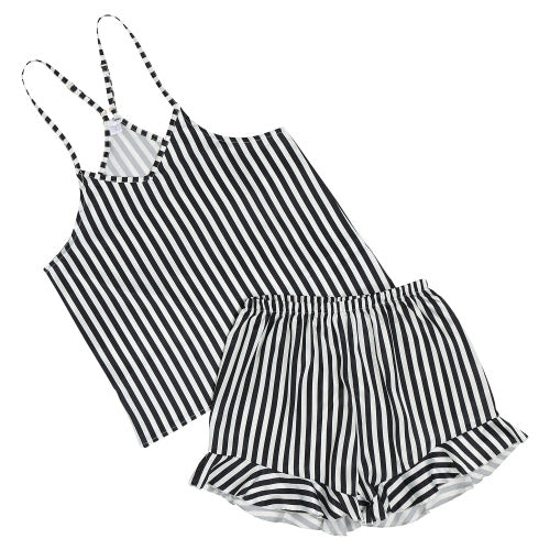 Cami + Ruffled Short Stripe