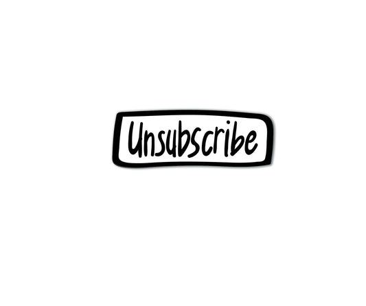 FINCH and HARE - Unsubscribe Vinyl Water Bottle Sticker