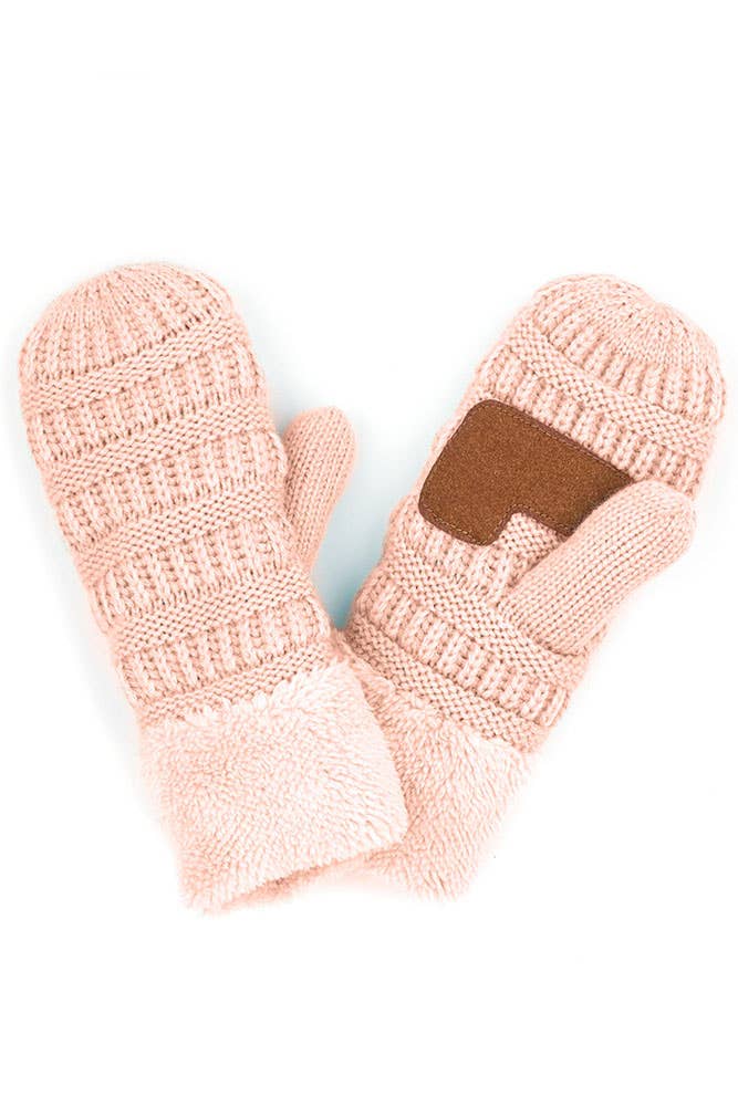 C.C Kids solid Knitted mitten