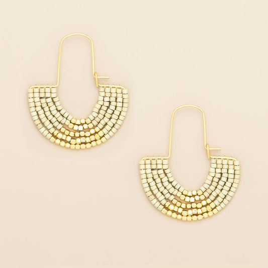Scout Curated Wears - Chromacolor Miyuki U-Hoop Earring - Cream/Gold