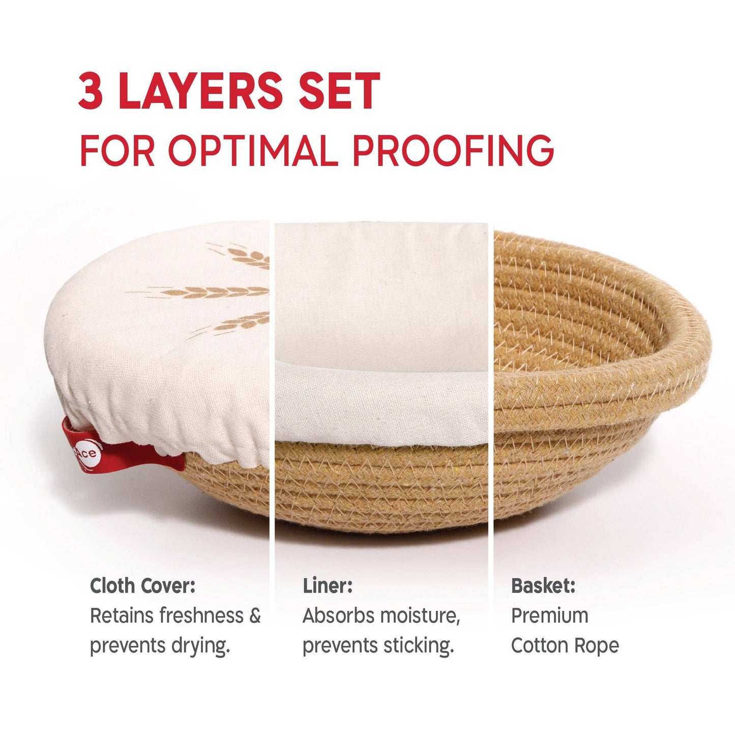 Round Cotton Rope Proofing Baskets - Round